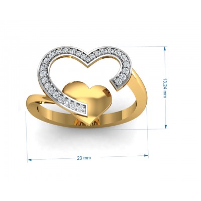 Fiona  Diamond Heart  Ring